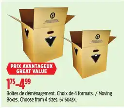 Canadian Tire Moving Boxes offer