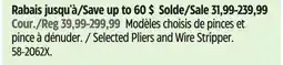 Canadian Tire Channellock Selected Pliers and Wire Stripper offer