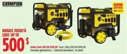 Canadian Tire Selected Generators offer