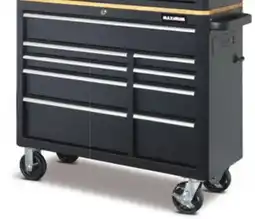 Canadian Tire 43˝ Black Tool Cabinet with Power Strip. Up to 2000-lb caster capacity offer