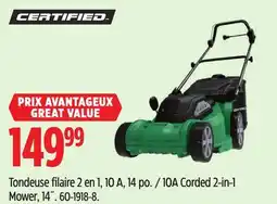 Canadian Tire 10A Corded 2-in-1 Mower, 14˝ offer