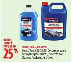 Canadian Tire Simoniz Selected Car Cleaning Products offer