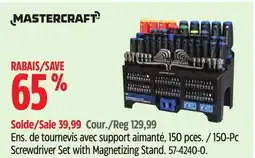 Canadian Tire 150-Pc Screwdriver Set with Magnetizing Stand offer
