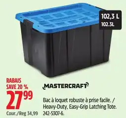Canadian Tire Heavy-Duty, Easy-Grip Latching Tote offer