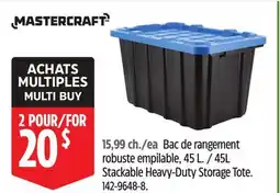 Canadian Tire Mastercraft 45L Stackable Heavy-Duty Storage Tote offer