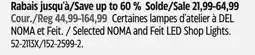 Canadian Tire Selected NOMA and Feit LED Shop Lights offer