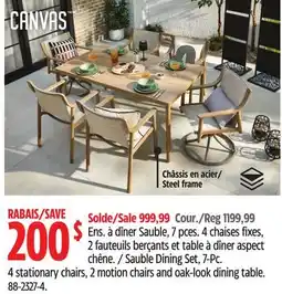 Canadian Tire Canvas Sauble Dining Set, 7-Pc offer