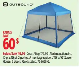 Canadian Tire OUTBOUND Abri moustiquaire offer