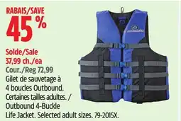 Canadian Tire Outbound 4-Buckle Life Jacket offer
