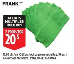 Canadian Tire FRANK All-Purpose Microfibre Cloths, 10-Pk offer