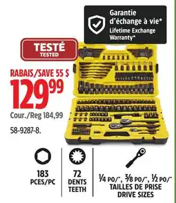 Canadian Tire STANLEY Black Chrome Socket Sets offer