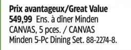 Canadian Tire CANVAS Minden 5-Pc Dining Set offer