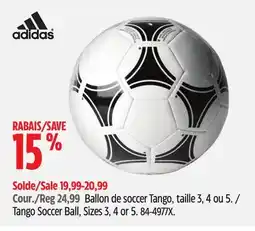 Canadian Tire Adidas Tango Soccer Ball, Sizes 3, 4 or 5 offer