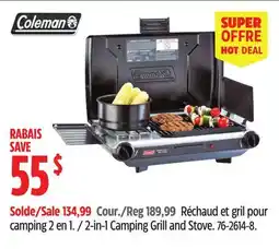 Canadian Tire Coleman 2-in-1 Camping Grill and Stove offer