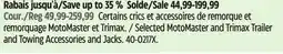 Canadian Tire Selected MotoMaster and Trimax Trailer and Towing Accessories and Jacks offer
