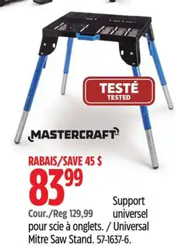 Canadian Tire MASTERCRAFT Universal Mitre Saw Stand offer