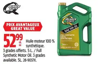Canadian Tire Full Synthetic Motor Oil offer