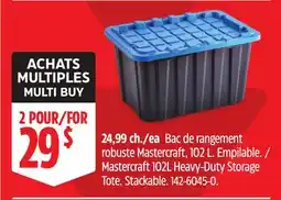 Canadian Tire Mastercraft 102L Heavy-Duty Storage Tote offer
