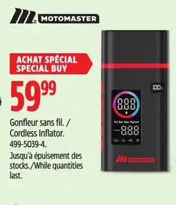 Canadian Tire Cordless Inflator offer