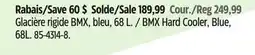 Canadian Tire BMX Hard Cooler, Blue, 68L offer