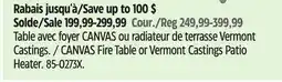 Canadian Tire CANVAS Fire Table or Vermont Castings Patio Heater offer