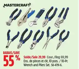 Canadian Tire 10-Pc Wrench and Pliers Set offer