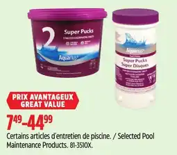 Canadian Tire Aquarius Selected Pool Maintenance Products offer