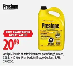Canadian Tire Prestone 10-Year Premixed Antifreeze/Coolant offer