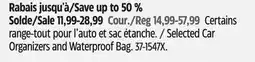 Canadian Tire Selected Car Organizers and Waterproof Bag offer