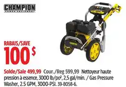 Canadian Tire Gas Pressure Washer, 2.5 GPM, 3000-PSI offer