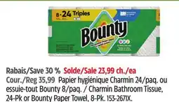 Canadian Tire Charmin Bathroom Tissue, 24-Pk or Bounty Paper Towel, 8-Pk offer