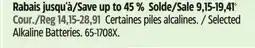 Canadian Tire Selected Alkaline Batteries offer