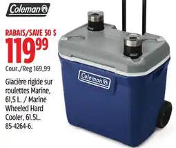 Canadian Tire Coleman Marine Wheeled Hard Cooler, 61.5L offer