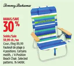 Canadian Tire Tommy Bahama 4-Position Beach Chair offer