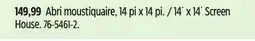 Canadian Tire 14´ x 14´ Screen House offer
