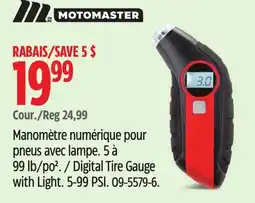 Canadian Tire Digital Tire Gauge with Light offer