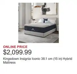 Costco Kingsdown Insignia Iconic 38.1 cm (15 in) Hybrid Mattress offer