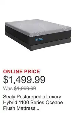 Costco Sealy Posturepedic Luxury Hybrid 1100 Series Oceane Plush Mattress or Set offer