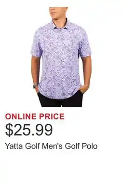 Costco Yatta Golf Men's Golf Polo offer