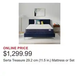 Costco Serta Treasure 29.2 cm (11.5 in.) Mattress or Set offer