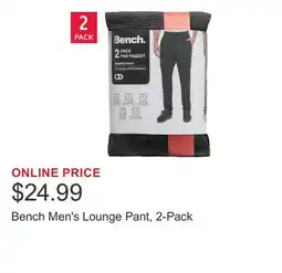 Costco Bench Men's Lounge Pant, 2-Pack offer