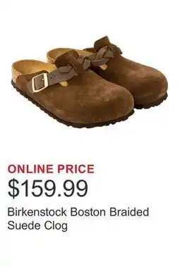 Costco Birkenstock Boston Braided Suede Clog offer