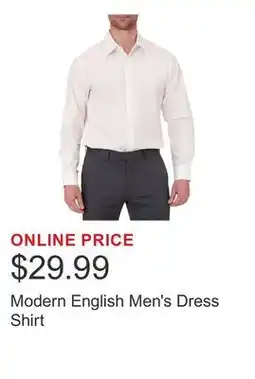 Costco Modern English Men's Dress Shirt offer