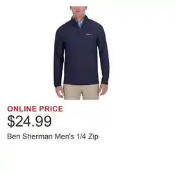 Costco Ben Sherman Men's 1/4 Zip offer