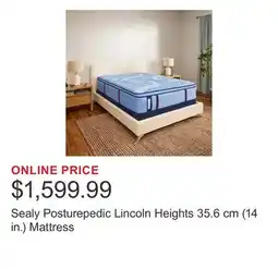 Costco Sealy Posturepedic Lincoln Heights 35.6 cm (14 in.) Mattress offer