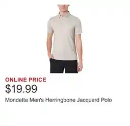 Costco Mondetta Men's Herringbone Jacquard Polo offer