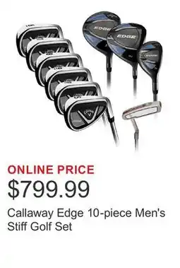 Costco Callaway Edge 10-piece Men's Stiff Golf Set offer