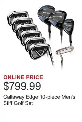 Costco Callaway Edge 10-piece Men's Stiff Golf Set offer