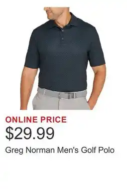 Costco Greg Norman Men's Golf Polo offer