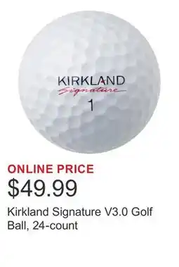 Costco Kirkland Signature V3.0 Golf Ball, 24-count offer